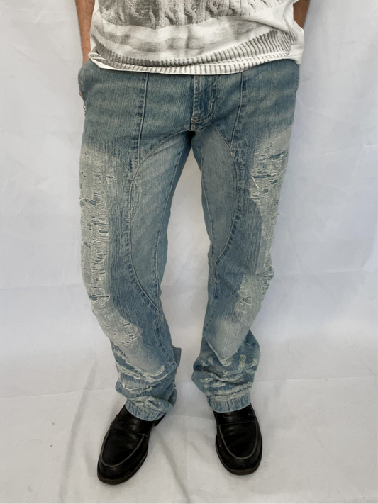 distressed jeans