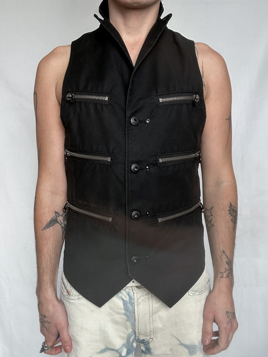 multiple zipped vest