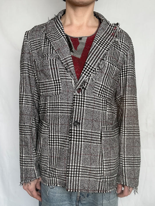 grunge checked blazer