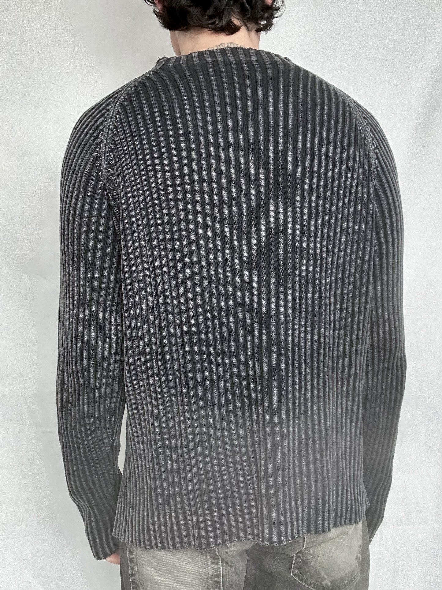 ribbed double zip knit