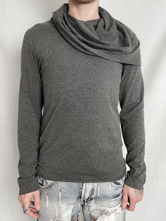 draped neck sweater